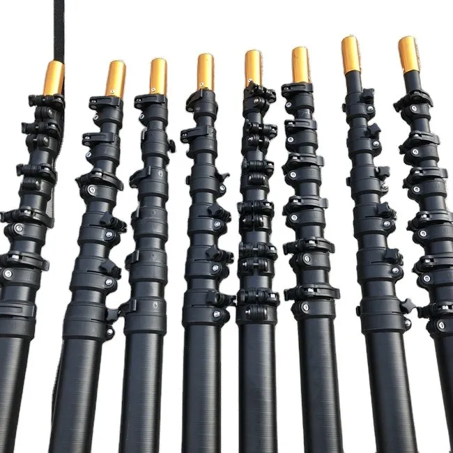 High Stiffness Carbon Fiber Extendable Cleaning Pole - Quick Lock Clamps